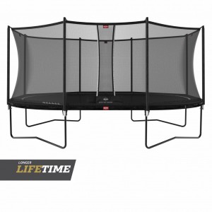 Trampoline BERG Grand Favorit Zwart - met net Comfort Ovaal 520x340cm