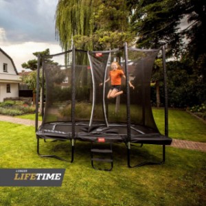 Trampoline BERG Ultim Favorit Zwart - met veiligheidsnet Comfort 280x190cm