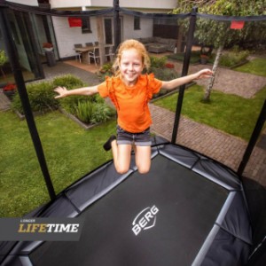 Trampoline BERG InGround Ultim Favorit Zwart - met net Comfort