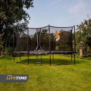 Trampoline BERG Grand Favorit Zwart - met net Comfort Ovaal 520x340cm