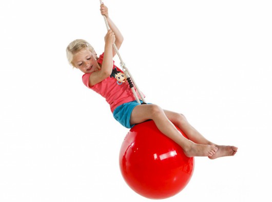 Boeibalschommel 'Drop' rood