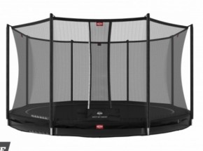 Trampoline BERG InGround Favorit Zwart - met net Comfort Ø380cm