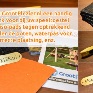 Bij de speeltorens van Grootplezier.nl wordt een gratis Care Pack meegeleverd