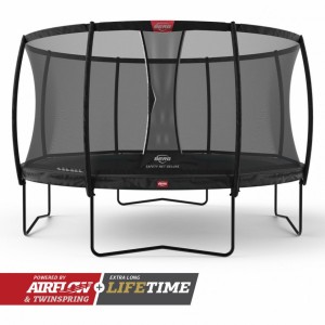 Trampoline BERG Champion Zwart - met veiligheidsnet Deluxe Ø330cm