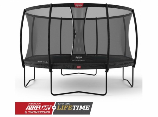 Trampoline BERG Champion Zwart - met veiligheidsnet Deluxe Ø330cm