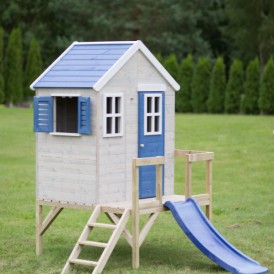 Speelhuis My Cottage wordt geleverd met een gekleurde glijbaan