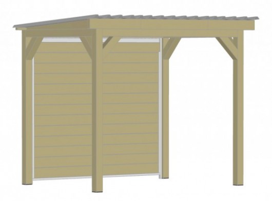 Fietsenhok Stiffy | verzinkt - vuren hout | met dak Extra | 2x1,5m