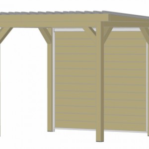 Fietsenhok Stiffy | verzinkt - vuren hout | met dak Extra | 2x1,5m