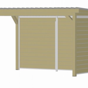 Fietsenhok Sturdy | verzinkt - vuren hout | met dak Extra | 3x1,5m