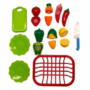 Zandbak AXI Kelly met speelkeuken | groente, fruit, snijplank, mes en mandje worden standaard meegeleverd