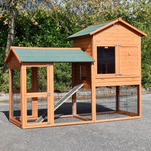 SHOWMODEL - Konijnenhok Prestige Large met ren links Anti Knaag 240x100x181cm