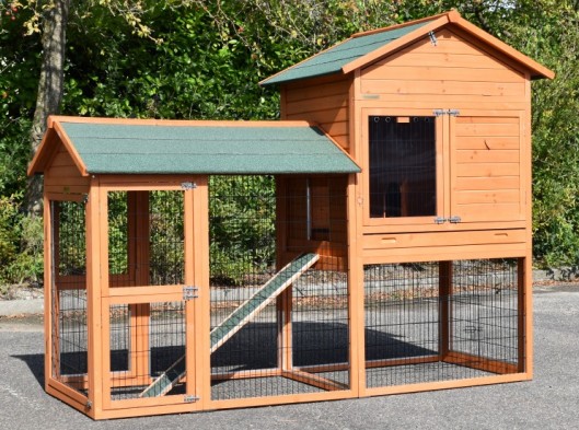 SHOWMODEL - Konijnenhok Prestige Large met ren links Anti Knaag 240x100x181cm