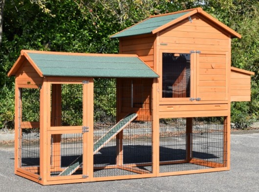 Konijnenhok Prestige Large met ren en nestkast Anti Knaag 265x100x181cm
