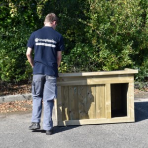 Hondenhok Block Medium heeft een opening van 27x51cm