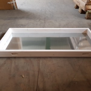 Schuiflade voor dierenhok wit 127x57x7cm