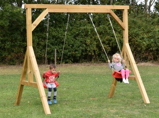 Schommel Smart Dubbel geïmpregneerd vurenhout, 254x168x232cm