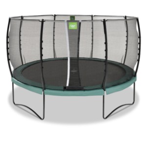 Trampoline EXIT Allure Classic groen - met veiligheidsnet ø 427 cm