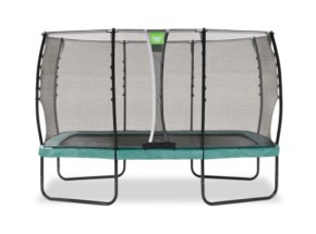 Trampoline EXIT Allure Classic groen - met veiligheidsnet 214 x 366 cm