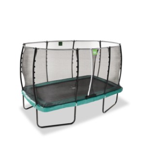 Trampoline EXIT Allure Classic groen - met veiligheidsnet 214 x 366 cm