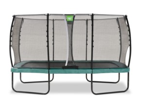 Trampoline EXIT Allure Classic groen - met veiligheidsnet 244 x 427 cm