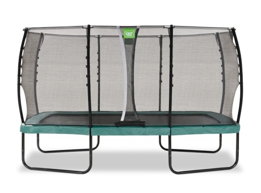 Trampoline EXIT Allure Classic groen - met veiligheidsnet 244 x 427 cm