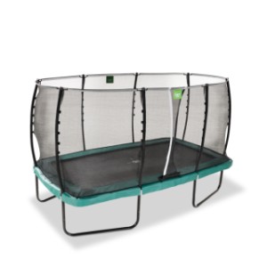 Trampoline EXIT Allure Classic groen - met veiligheidsnet 244 x 427 cm