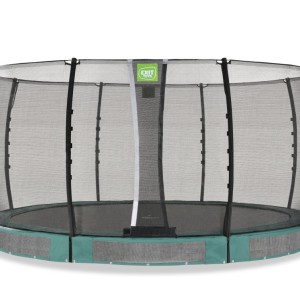 Trampoline EXIT Allure Classic inground groen - met veiligheidsnet ø 427 cm