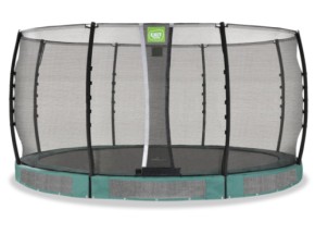 Trampoline EXIT Allure Classic inground groen - met veiligheidsnet ø 427 cm