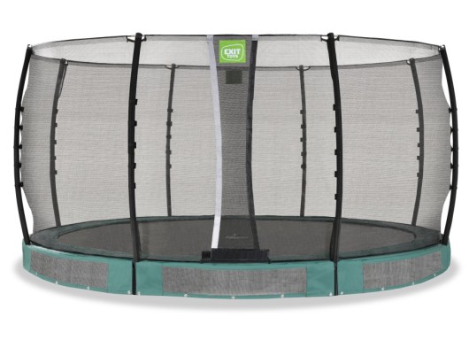 Trampoline EXIT Allure Classic inground groen - met veiligheidsnet ø 427 cm