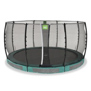 Trampoline EXIT Allure Classic inground groen - met veiligheidsnet ø 427 cm