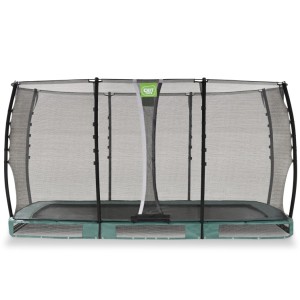 Trampoline EXIT Allure Classic inground groen - met veiligheidsnet 214 x 366 cm