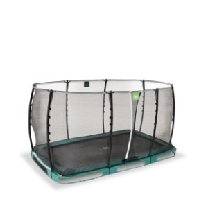 Trampoline EXIT Allure Classic inground groen - met veiligheidsnet 214 x 366 cm