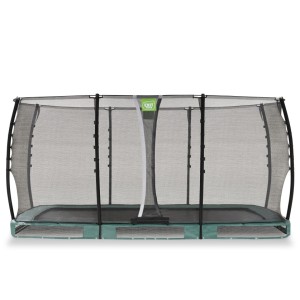 Trampoline EXIT Allure Classic inground groen - met veiligheidsnet 244 x 427 cm