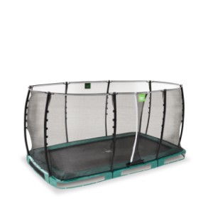 Trampoline EXIT Allure Classic inground groen - met veiligheidsnet 244 x 427 cm