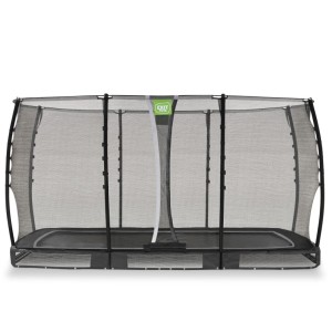 Trampoline EXIT Allure Classic inground zwart - met veiligheidsnet 214 x 366 cm