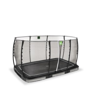 Trampoline EXIT Allure Classic inground zwart - met veiligheidsnet 214 x 366 cm