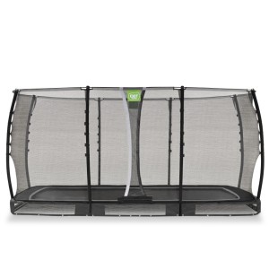 Trampoline EXIT Allure Classic inground zwart - met veiligheidsnet 244 x 427 cm