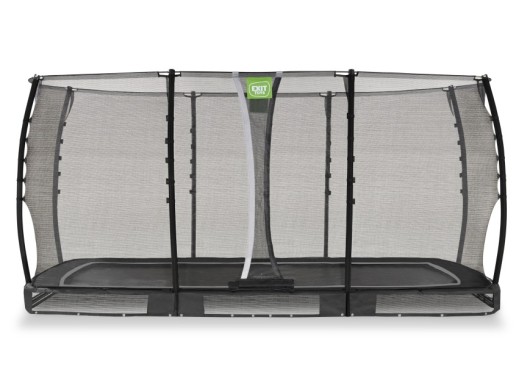 Trampoline EXIT Allure Classic inground zwart - met veiligheidsnet 244 x 427 cm