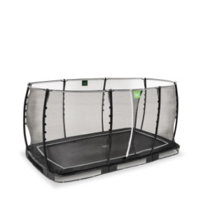 Trampoline EXIT Allure Classic inground zwart - met veiligheidsnet 244 x 427 cm