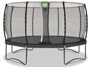 Trampoline EXIT Allure Classic zwart - met veiligheidsnet ø 427 cm