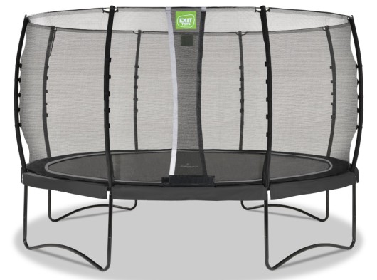 Trampoline EXIT Allure Classic zwart - met veiligheidsnet ø 427 cm