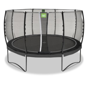 Trampoline EXIT Allure Classic zwart - met veiligheidsnet ø 427 cm