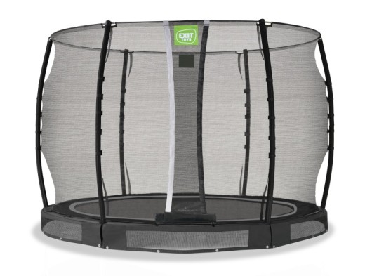 Trampoline EXIT Allure Classic inground zwart - met veiligheidsnet ø 305 cm