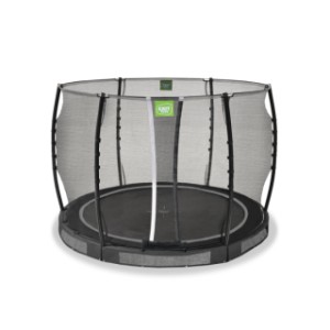 Trampoline EXIT Allure Classic inground zwart - met veiligheidsnet ø 305 cm