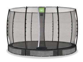 Trampoline EXIT Allure Classic inground zwart - met veiligheidsnet ø 366 cm