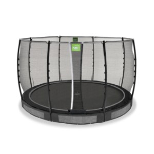 Trampoline EXIT Allure Classic inground zwart - met veiligheidsnet ø 366 cm