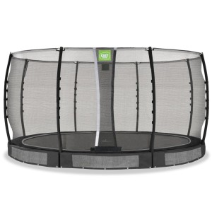 Trampoline EXIT Allure Classic inground zwart - met veiligheidsnet ø 427 cm