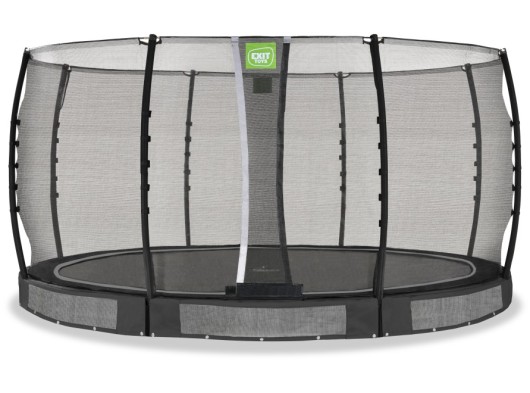 Trampoline EXIT Allure Classic inground zwart - met veiligheidsnet ø 427 cm