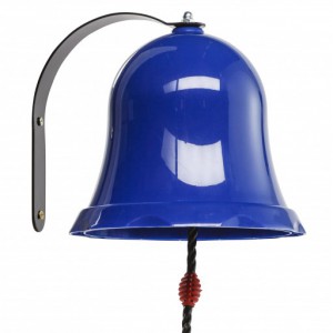 Deze blauwe bel van KBT is gemaakt van spuitgegoten kunststof