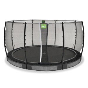 Trampoline EXIT Allure Classic inground zwart - met veiligheidsnet ø 427 cm